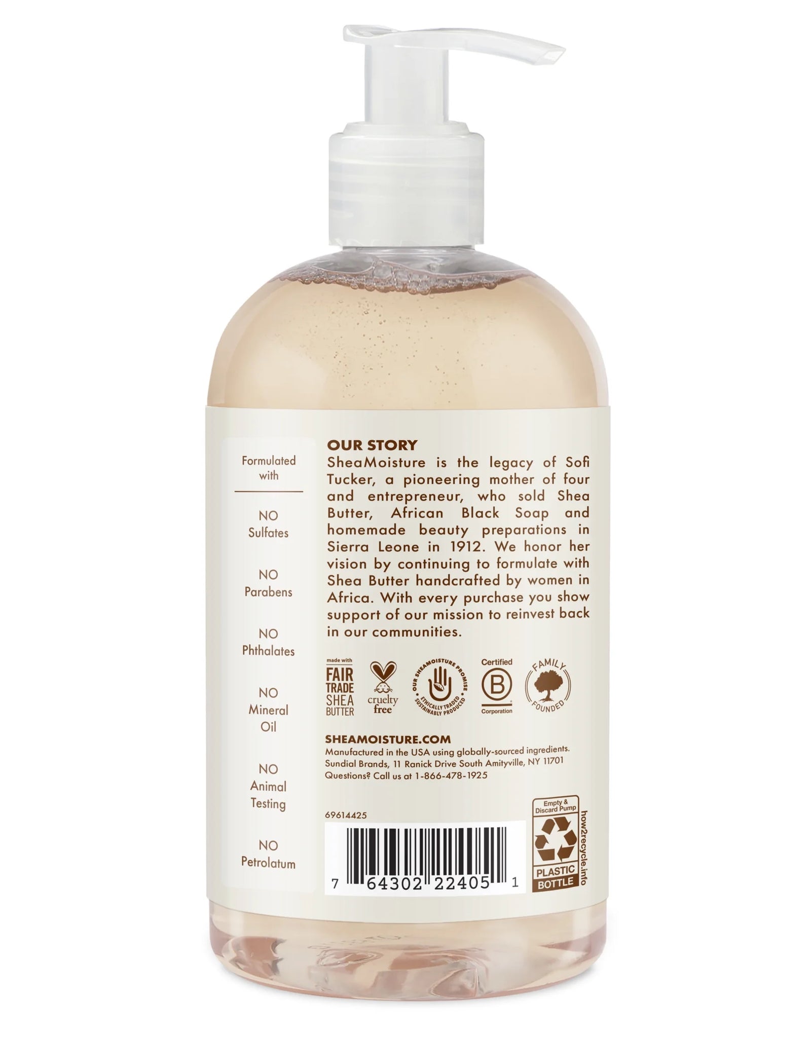 Baby Wash and Shampoo with 100% Virgin Coconut Oil, Sweet Pea & Murumuru, 13 Fl Oz