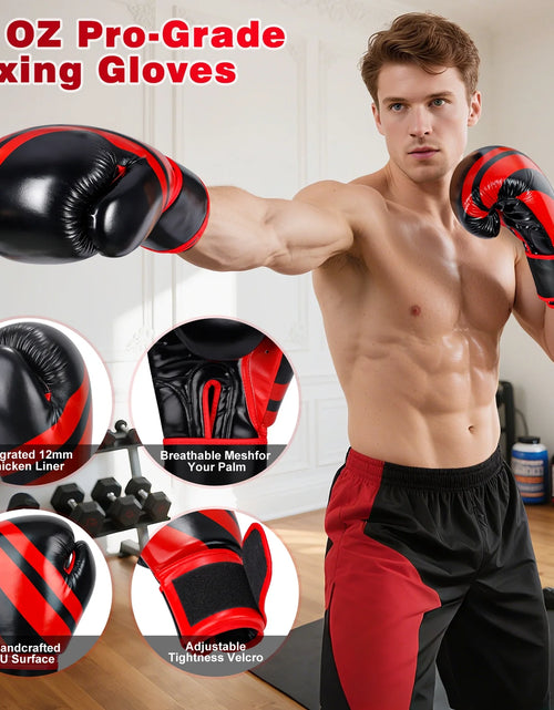 Load image into Gallery viewer, Indoor Freestanding Punching Bag for Adult Teens,70" -180Lbs Heavy Duty Fitness Training Bag with Suction Cup Base for MMA Muay Thai Fitness
