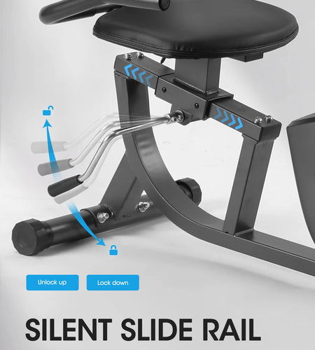 Exercise Bike Indoor Recumbent Exercise Bike Stationary with Adjustable Seat and 8 Resistance Level Seat Height Adjustment