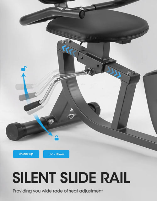 Load image into Gallery viewer, Exercise Bike Indoor Recumbent Exercise Bike Stationary with Adjustable Seat and 8 Resistance Level Seat Height Adjustment
