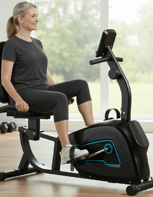 Load image into Gallery viewer, Exercise Bike Indoor Recumbent Exercise Bike Stationary with Adjustable Seat and 8 Resistance Level Seat Height Adjustment
