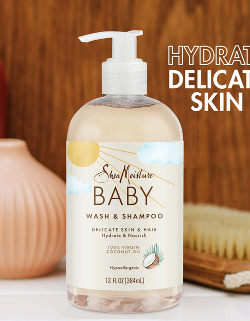 Load image into Gallery viewer, Baby Wash and Shampoo with 100% Virgin Coconut Oil, Sweet Pea &amp; Murumuru, 13 Fl Oz
