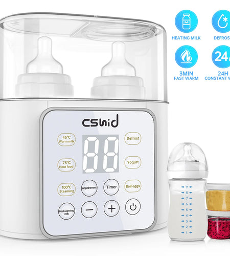 Baby Bottle Warmer, 9-In-1 Fast Milk Warmer Babies Food Heater & Defrost