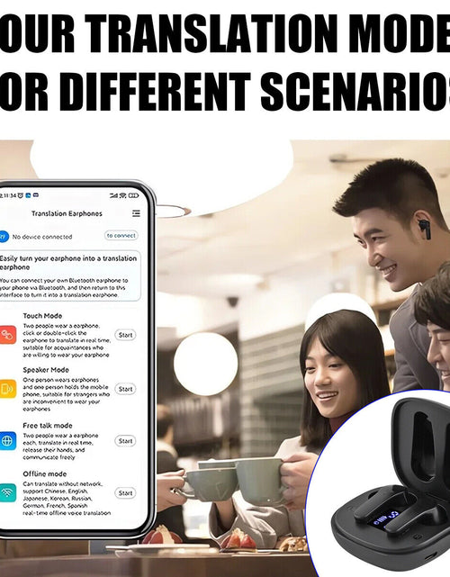 Load image into Gallery viewer, Translator Earbuds 144 Languages Real Time Online Offline Translation Earphones
