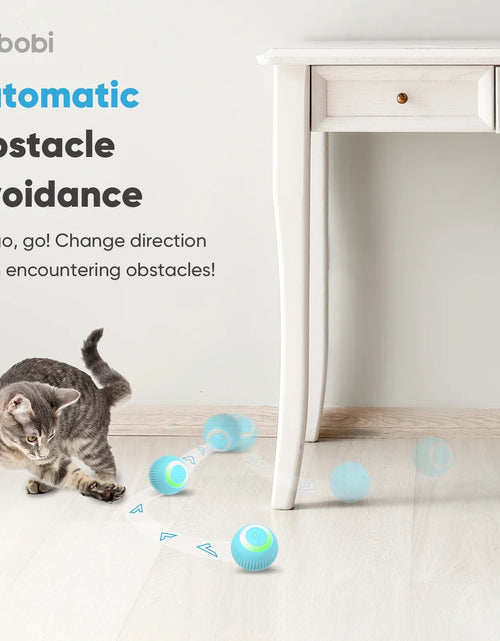 Load image into Gallery viewer, Interactive Cat Toys Ball Automatic Rolling &amp; USB Rechargeable with LED Light for Indoor Playing, Green

